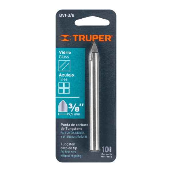 Broca para Vidrio y Mayólica 3/8" Truper